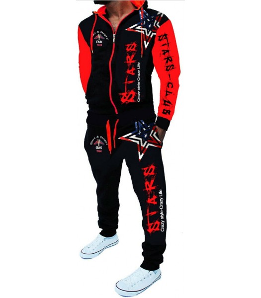 Sportsuit Stars 2256 Black and Red