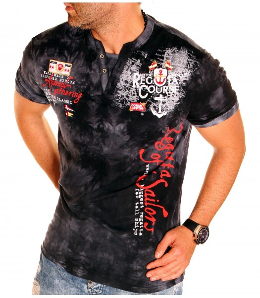 T-shirt design Regatta Course black gray