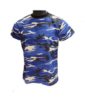 T-shirt Blue Camouflage new version
